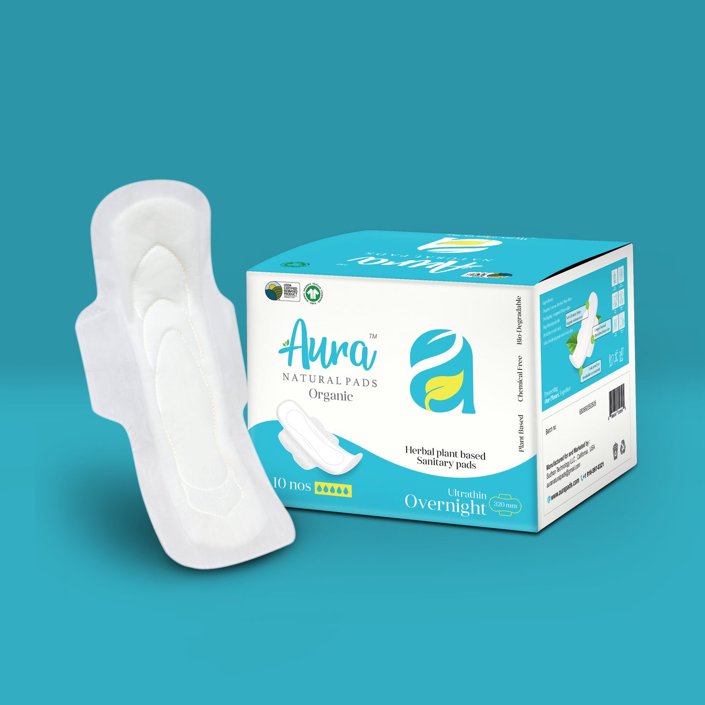 Aura Pads Overnight Ultra Thin 10 Pads