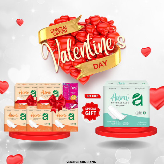 Aura Valentina Pack of 108 Pads + FREE 30 Panty Liner Pack