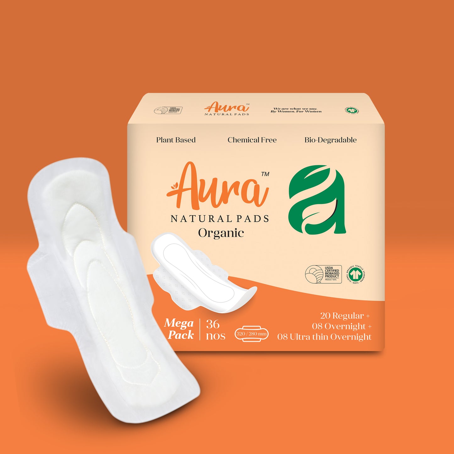 Aura Valentina Pack of 72 Pads + FREE Monthly Pack of 66 pads