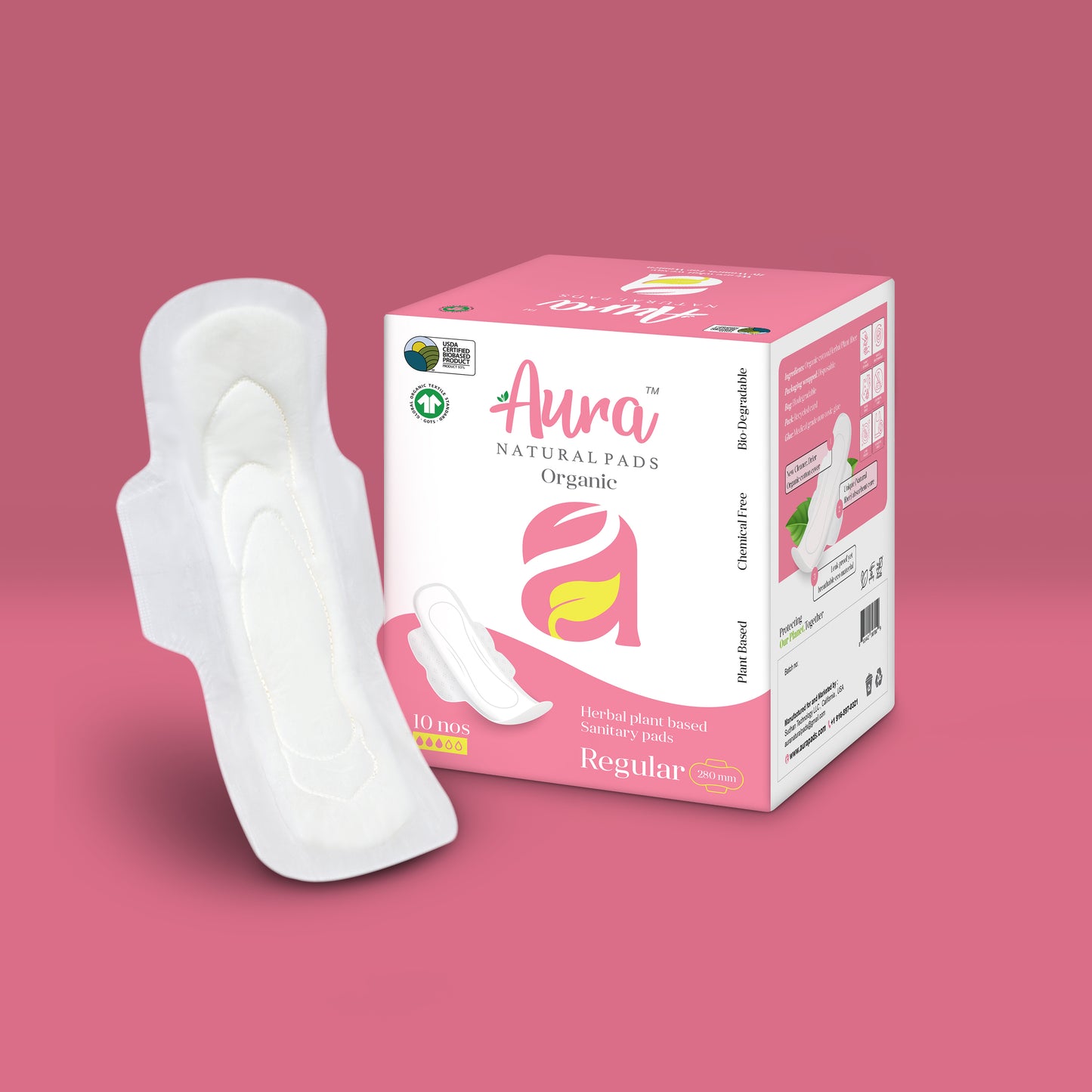 Aura Valentina Pack of 72 Pads + FREE Monthly Pack of 66 pads