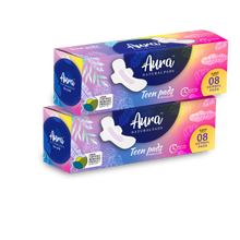 Load image into Gallery viewer, Aura Pads Regular Teen  Pack 16 Pads