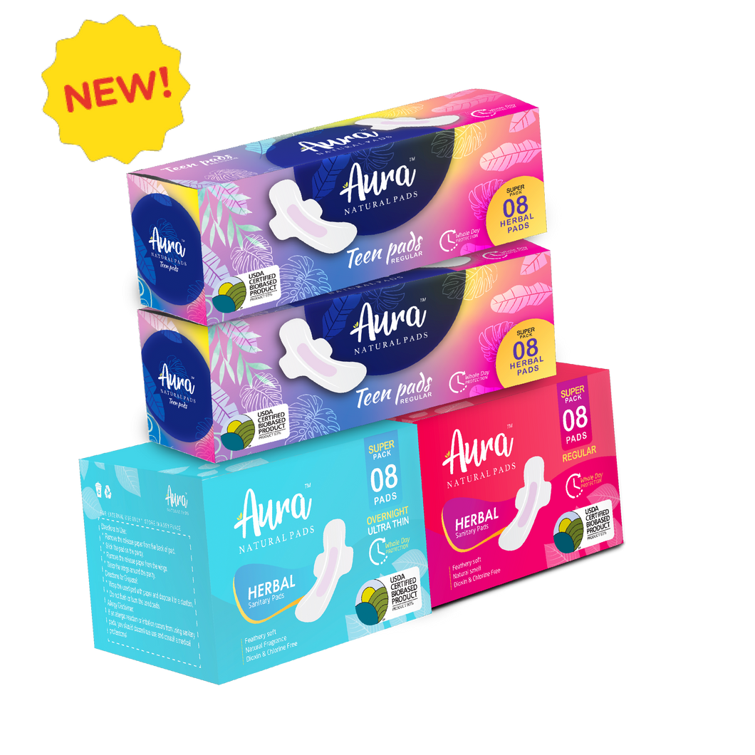 Mom and Teen Monthly Pack of 32 Pads