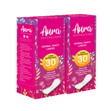 Load image into Gallery viewer, Aura Feminine Care Monthly Pack Of 60 Long Liners